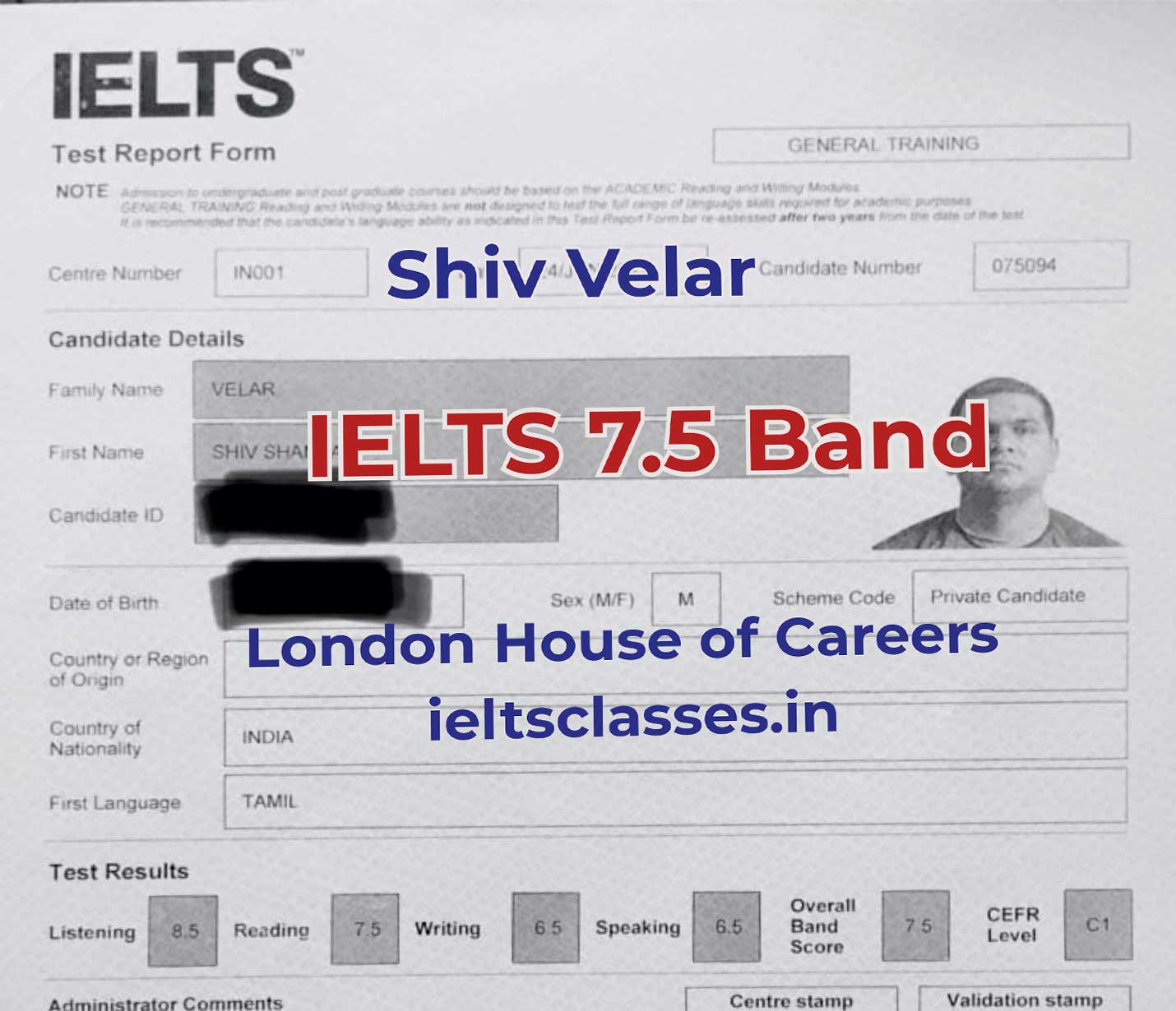IELTS certificate