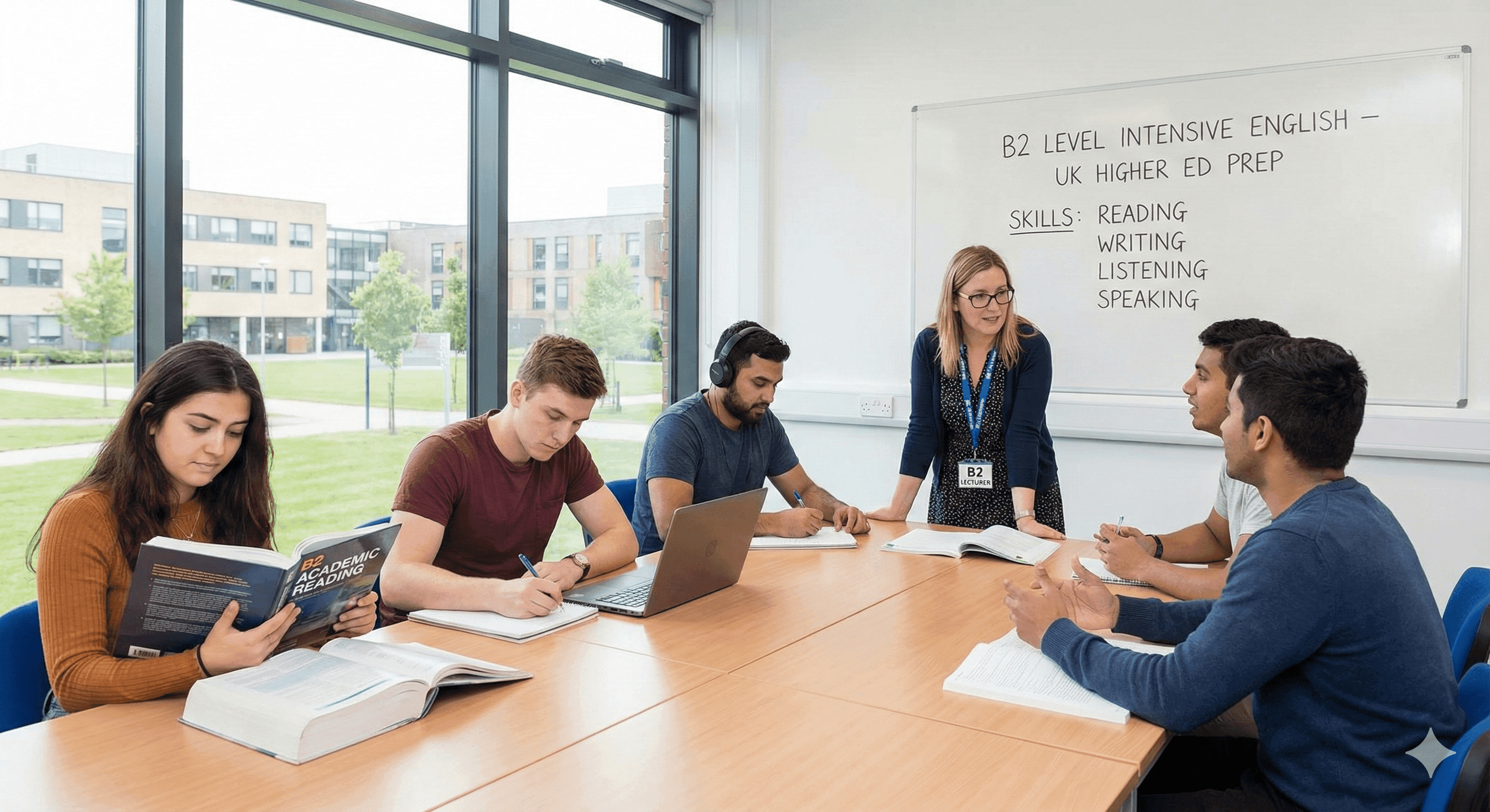 IELTS Academic preparation with student group